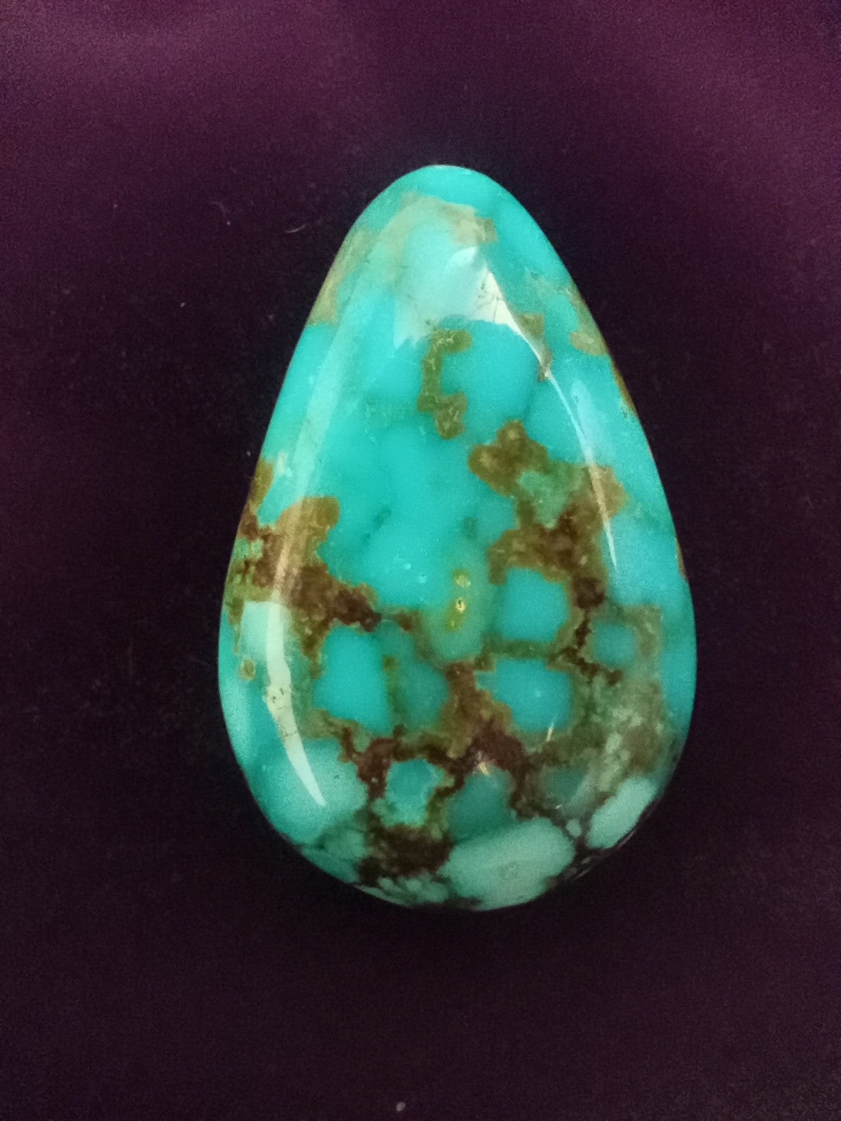 Handmade Kingman Red Web Kingman Turquoise Cabochon